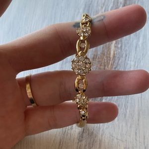 Gold tone crystal bracelet